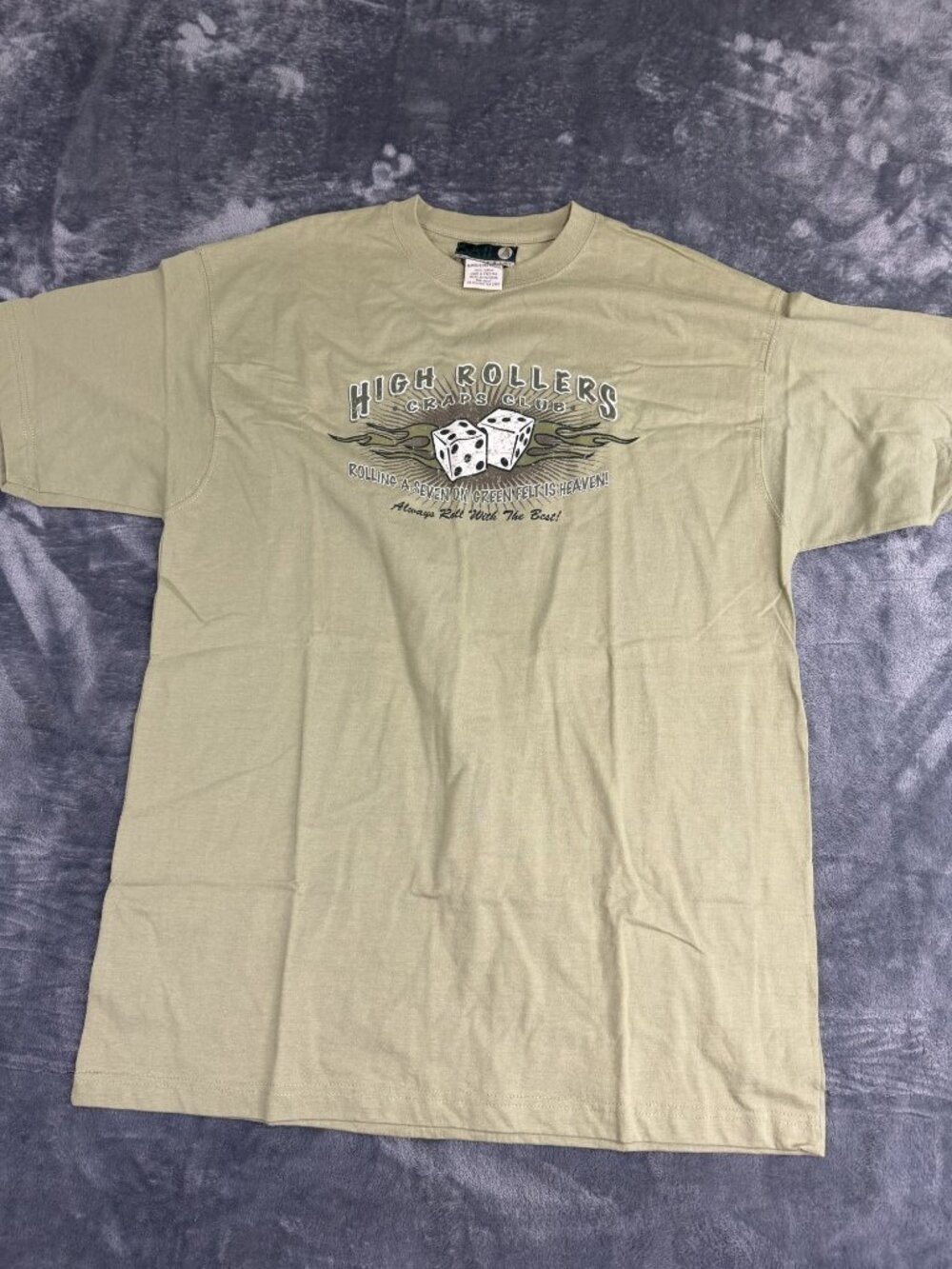 High Rollers Craps Club Graphic Tee Mens XL Green